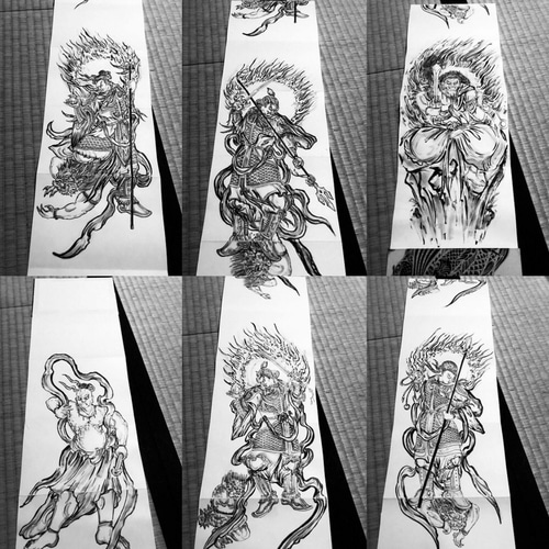 (見本)水墨画イラスト承ります 水墨画】御朱印承ります (見本)水墨画イラスト承ります