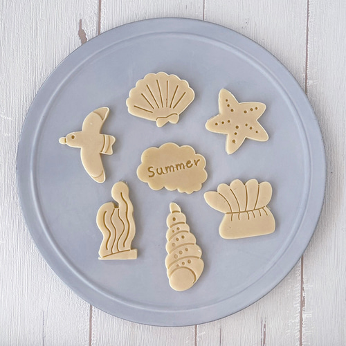 海の生き物たち（M） 全19種類！ クッキー型（スタンプ付き） クッキー