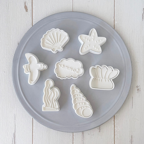 海の生き物たち（M） 全19種類！ クッキー型（スタンプ付き） クッキー