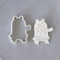アロハなフラくまくん　クッキー型（スタンプ付き） 3枚目の画像