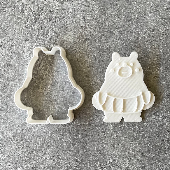 真夏のくまさん（浮き輪）　クッキー型（スタンプ付き） 3枚目の画像