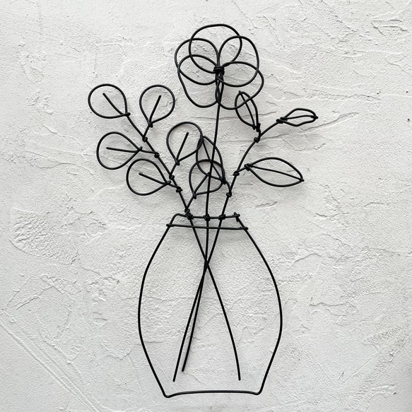 花瓶の草花大　ワイヤークラフト 7枚目の画像