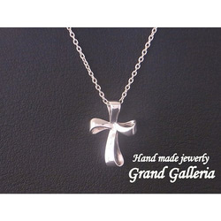 シルバー925 クロスネックレス キュービックジルコニア Grand