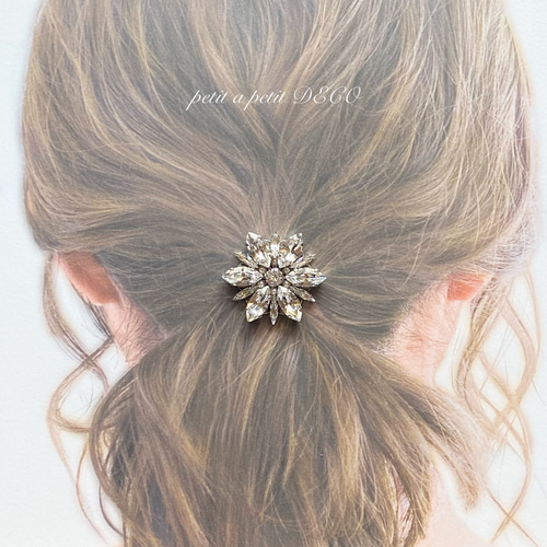 Creema限定 スワロフスキー®︎ ヘアゴムorポニーフック étoile de Noël