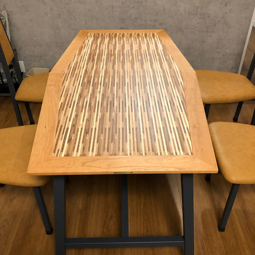 【美品】ウッド アイアン スツール 高さ調整可 高さ45cm～60cmまでお好み調整‼️ 四つ足アイアンスツール
