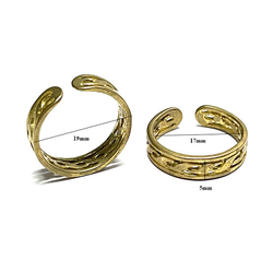 【50個】絡みある曲線デザインのリング、指輪【jr16】 5枚目の画像