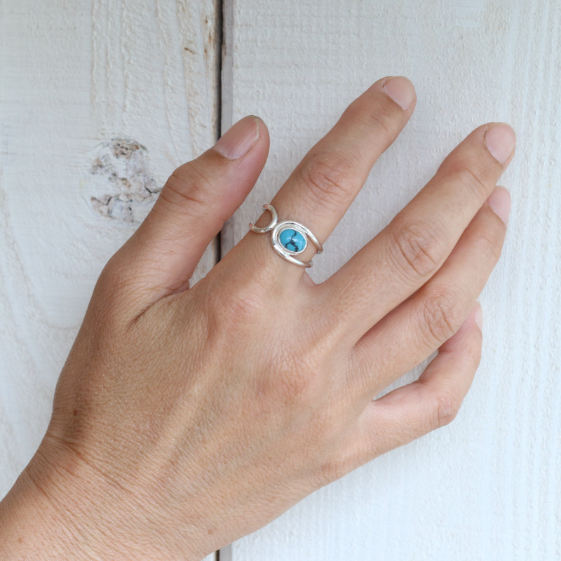 ターコイズ シルバー925 リング わっから 11号、13号、15号