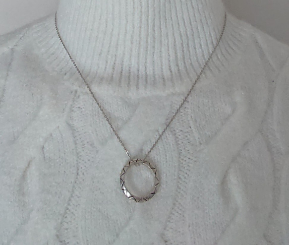 "Circle  reversible"  silver necklace 【再販】 4枚目の画像