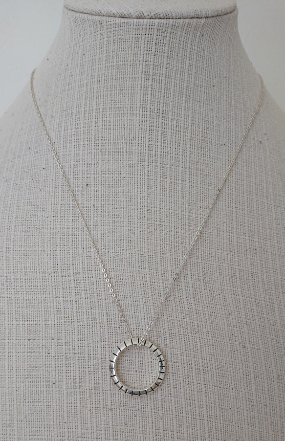 "Circle  reversible"  silver necklace 【再販】 8枚目の画像