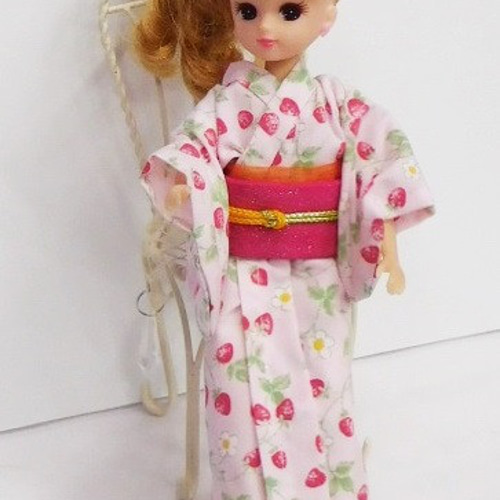 いちご柄浴衣・帯セット PINKHOUSEピンクハウスいちご柄 浴衣・帯