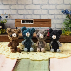 [訂做] 微型 Amigurumi 蓬鬆熊玩具屋朋友 第4張的照片