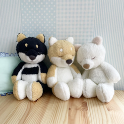 手縫いの小さい柴犬(赤柴) ぬいぐるみ TSUTOLAB(ツトラボ) 通販