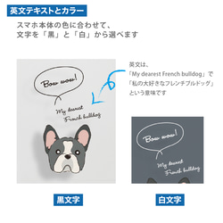 フレブル☆毛色が選べる透明スマホハードケース（吹き出しデザイン）iPhone, アンドロイド全機種　犬　ペット 2枚目の画像