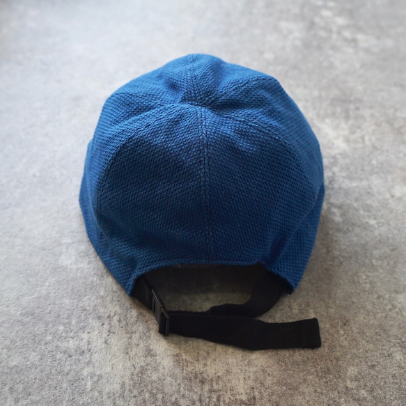 裁判帽/藍色斑紋/三河紡織 第3張的照片