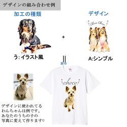 うちの子 Tシャツ 厚手 写真で作る 犬 猫 オーダー 7枚目の画像