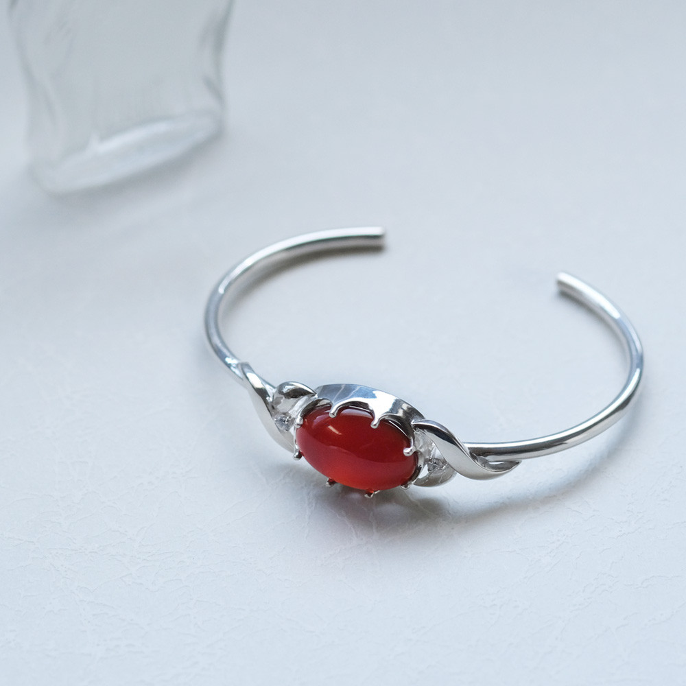 カーネリアン バングル シルバー925