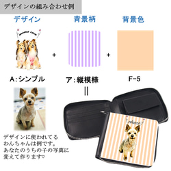 うちの子 折りたたみ 財布 ファスナー 犬 猫 オーダー 7枚目の画像