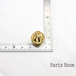 [2 件] 大號開口球圖案耳環 [金色]-mt-3710 第6張的照片