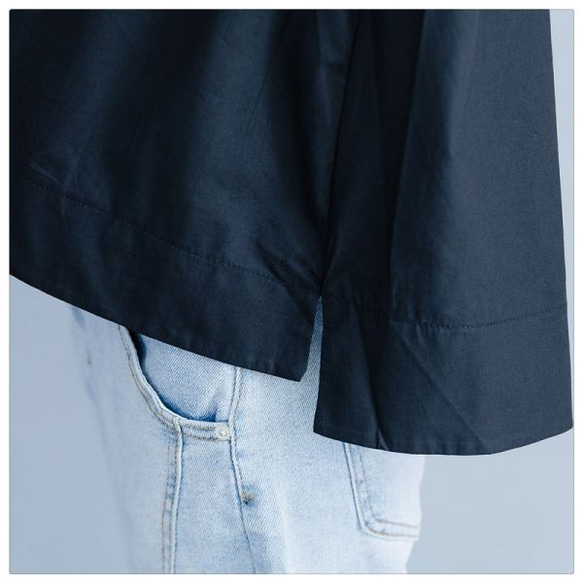 春新作 カジュアル 水玉柄 ゆったり 大きいサイズ 長袖 シャツ ブラウス チュニック ＸＬ～2ＸＬサイズ 2枚目の画像