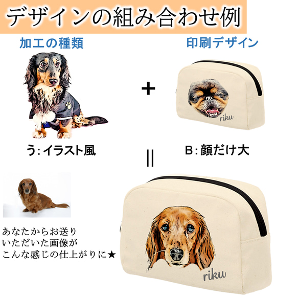 【在庫限りセール】うちの子 ポーチ(小) 犬 猫 写真加工 オーダー ポーチ 作ります | オリジナル マナー 袋 5枚目の画像