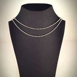 ball chain necklace（silver/short） 3枚目の画像