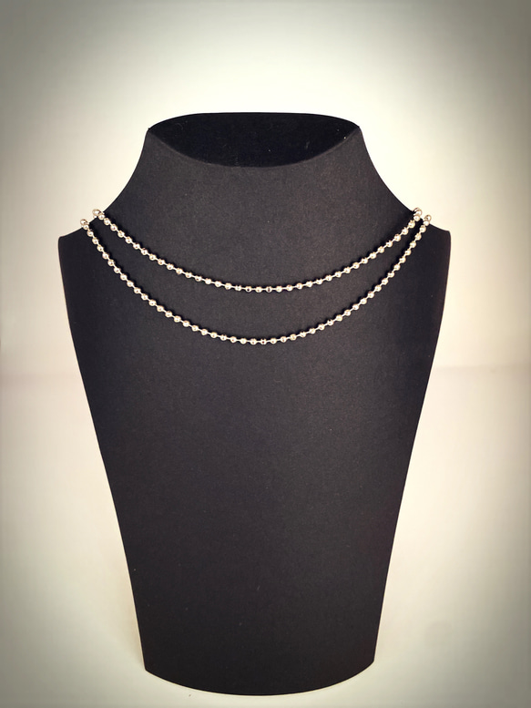 ball chain necklace（silver/short） 3枚目の画像