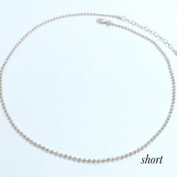 ball chain necklace（silver/short） 1枚目の画像