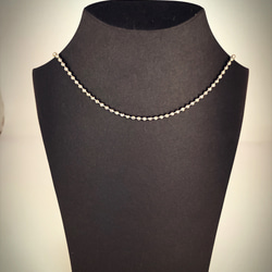 ball chain necklace（silver/short） 4枚目の画像