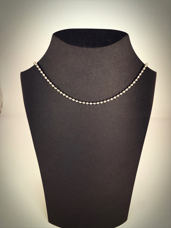 ball chain necklace（silver/short） 4枚目の画像