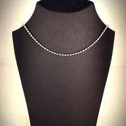 ball chain necklace（silver/long） 4枚目の画像