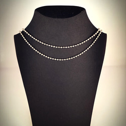 ball chain necklace（silver/long） 3枚目の画像