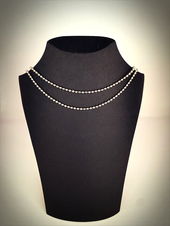 ball chain necklace（silver/long） 3枚目の画像