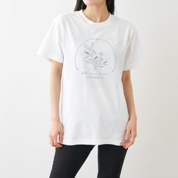 Botanical プリントTシャツ ホワイト 1枚目の画像