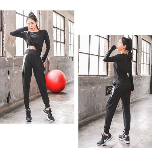 スポーツウェア レディース 3点セット 細見せ トレーニングウェア