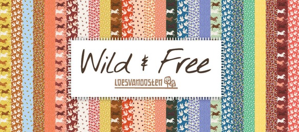 USAコットン COTTON+STEEL Wild & Free 5インチカットクロス 42枚セット 2枚目の画像