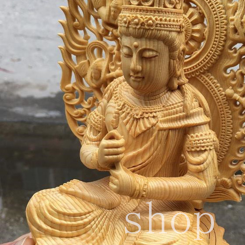 珍しいです貴重品！最高級品 総檜材 仏教工芸品 木彫仏教 精密彫刻