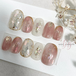 藤ネイル】NO.20 Wisteria ネイルチップ（つけ爪） Baby's breath 通販