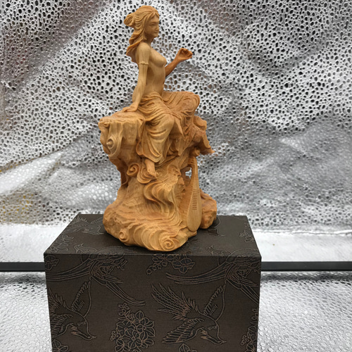 極上の木彫】弁財天 美女 裸婦像 置物 鑑賞する 彫刻 StarTreet 通販