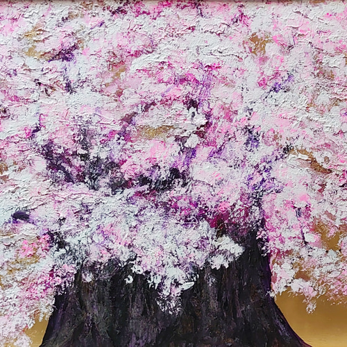 油絵 絵画 大桜【Ａ2】-