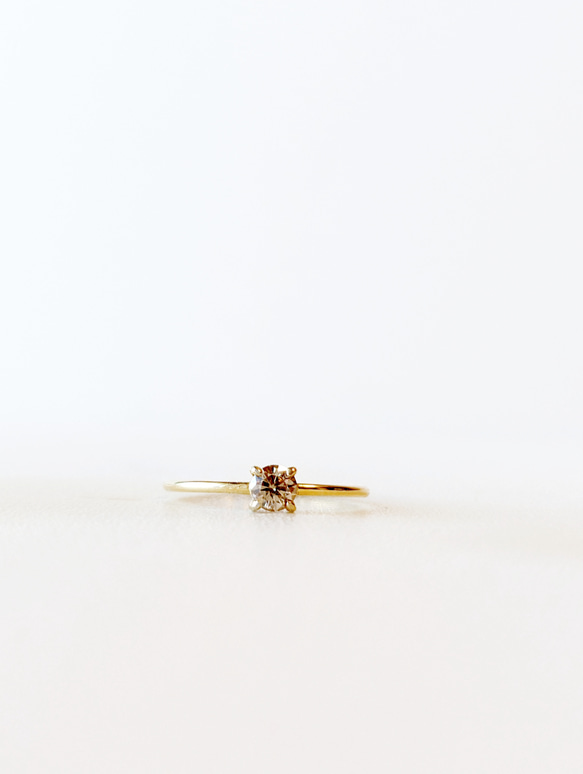 天然石　リング　指輪　まとめ売り　④ モアサナイト グリーンモアサナイト 6本爪リング 指輪 レディース K10 10金