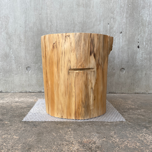 ひのき切り株のスツール】丸太椅子 オブジェ フラワーディスプレイ