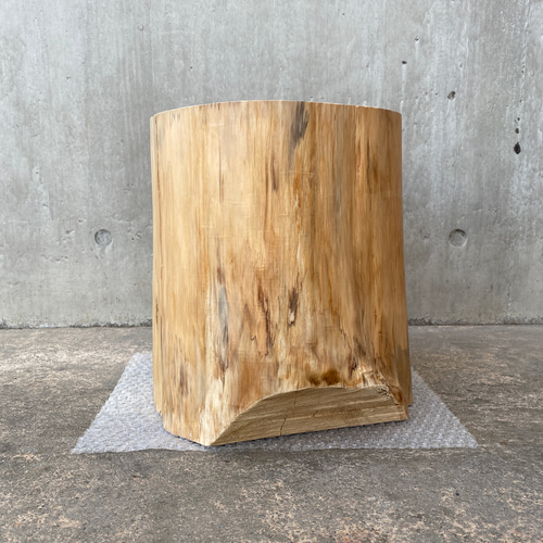 ひのき切り株のスツール】丸太椅子 オブジェ フラワーディスプレイ