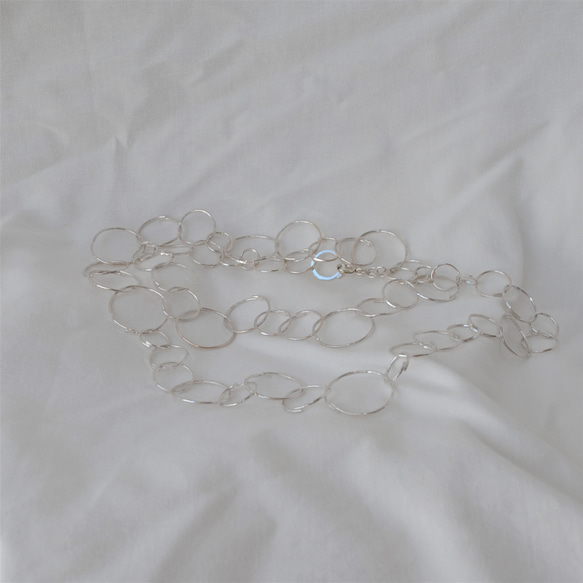 銀の手作りチェーンのネックレス　　－149－ 3枚目の画像