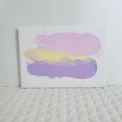 【名入れ】立体 命名ボード ネームボード【 テクスチャ－アート】ピンク 紫 黄色 5枚目の画像