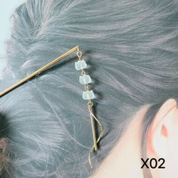 X02  鈴蘭簪　スズラン簪　1本かんざし　簪　かんざし　ヘアアクセサリー 1枚目の画像