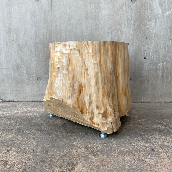 ひのき切り株 スツール】丸太椅子 オブジェ フラワー