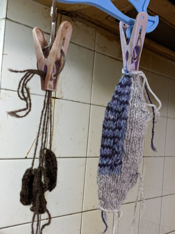 【あみぐるみ】棒針編みでサバ。魚　鯖 縮絨【128】 7枚目の画像