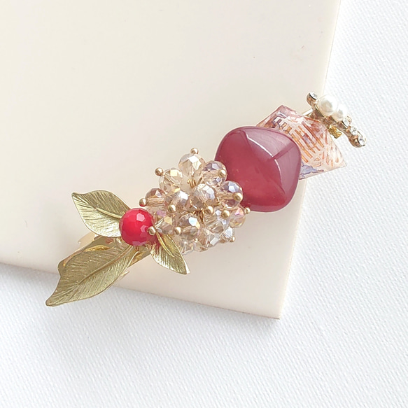 遺品整理ヘヤーアクセサリーバレッタまとめ売り Cream dot. バレッタ ヘアクリップ 大きめ ヘアアクセサリー 変形