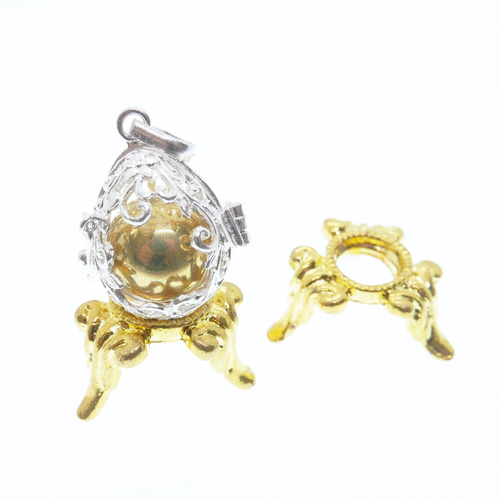 ✼シルバー925✼ジェイド・翡翠のペンダントトップ༺ぱかりと開けられる