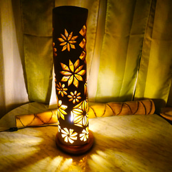 竹灯り・竹あかり・竹灯籠・竹灯篭・竹ランプ   全面彫り～～癒しの灯り★光帯★～ 竹灯り・竹あかり・竹灯籠・竹灯篭・竹ランプ 全面彫り～～ 癒しの灯り